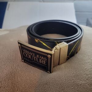 Reversible Versace Black and Gold Belt
